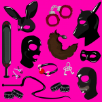 Ideal queer sex toys to spice up your sex life. Vibrators, anal balls, handcuffs, latex mask, stitch gag.