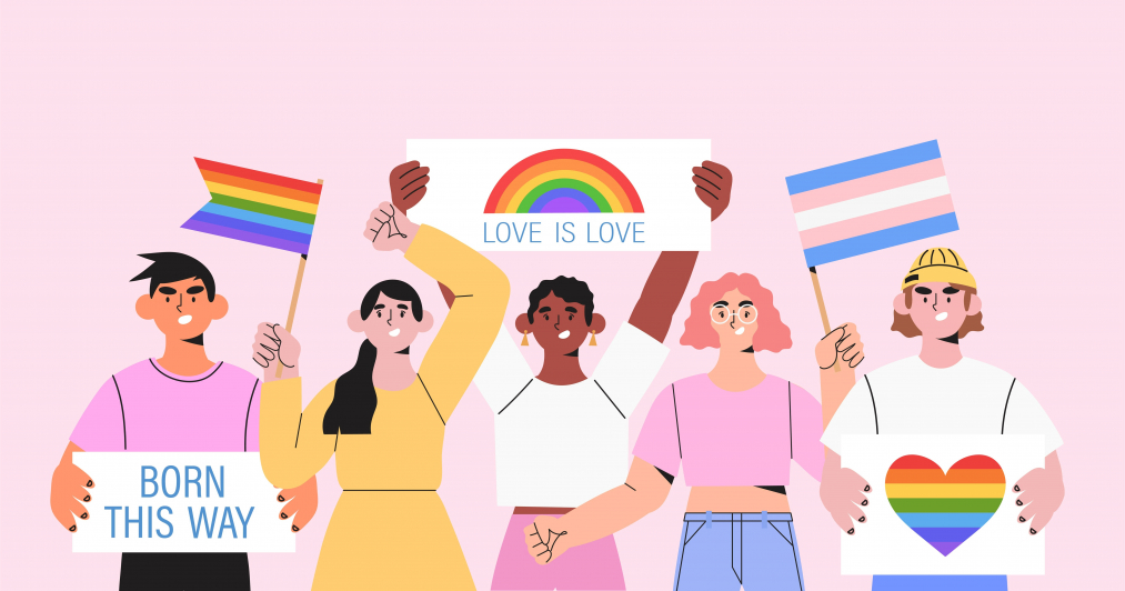 Transgender is an umbrella term for people whose gender identity is different from their assigned sex at birth. Image is a representation against violence, discrimination, human rights violation. Equality and homosexuality. #loveislove
